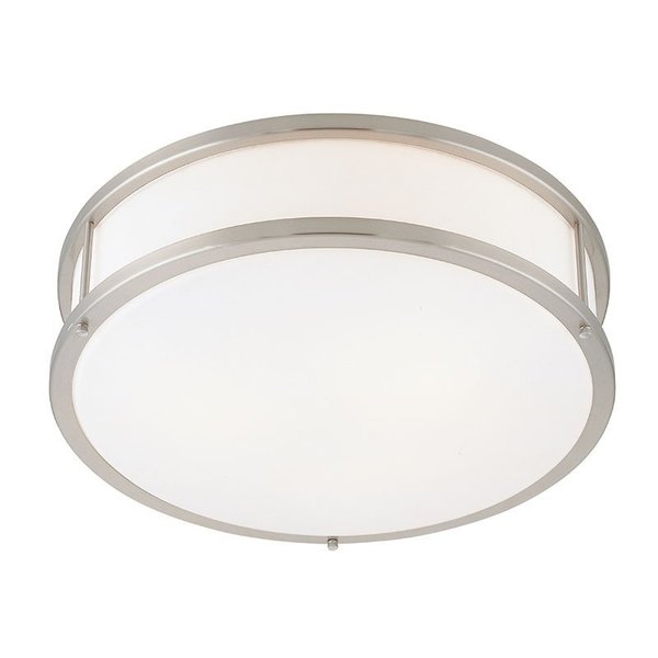 Access Lighting Conga, LED Flush Mount, Brushed Steel Finish, Opal Glass 50080LEDDLP-BS/OPL